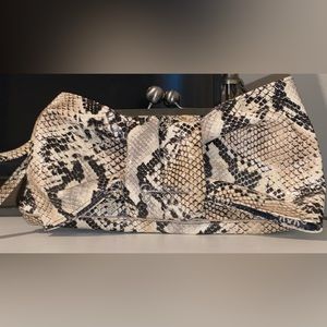 Faux snakeskin Jessica Simpson clutch
